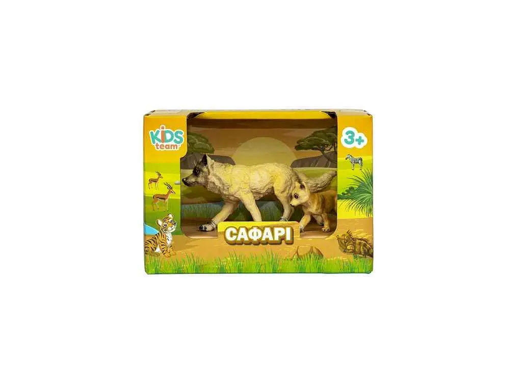 Фігурка KIDS TEAM ANIMALS тварини "Сафарі" Q9899-A34 Вовк і вовченя в асорт. - фото 5