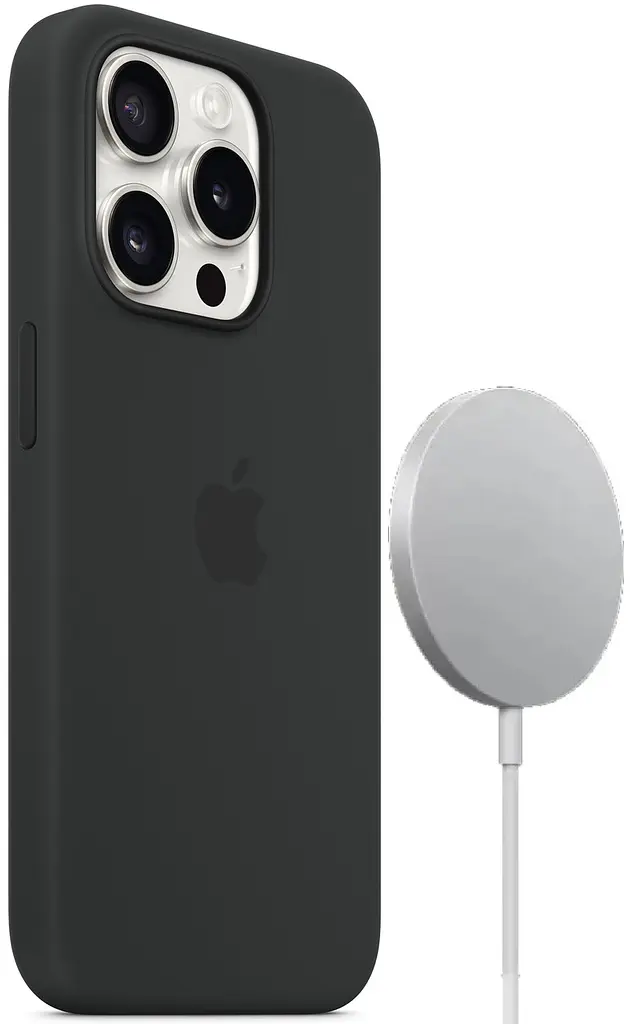 Оригінальний силіконовий чохол для iPhone 15 Pro Apple Silicone Case with MagSafe Midnight Black MT1A3ZM/A