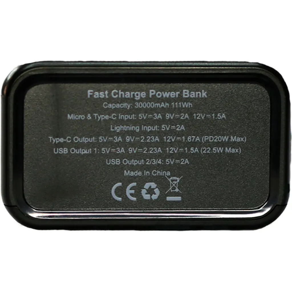 Повербанк TheGeneral Andes 30000 mAh черный (40012219-01) - фото 2