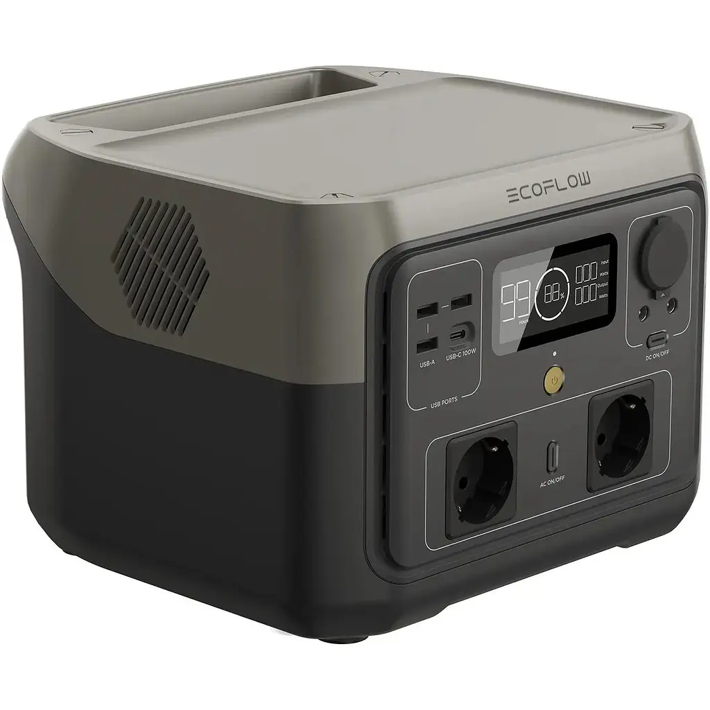 Зарядная станция EcoFlow River 2 Max 512 Вт/ч черно-серая - фото 3