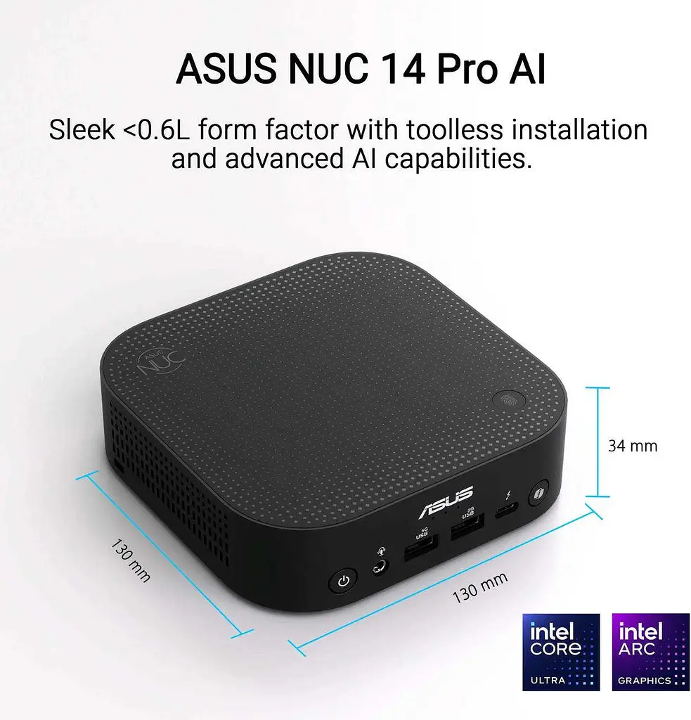 BarebOne-неттоп Asus NUC 14 PRO AI (90AS00N1-M001A0) - фото 7