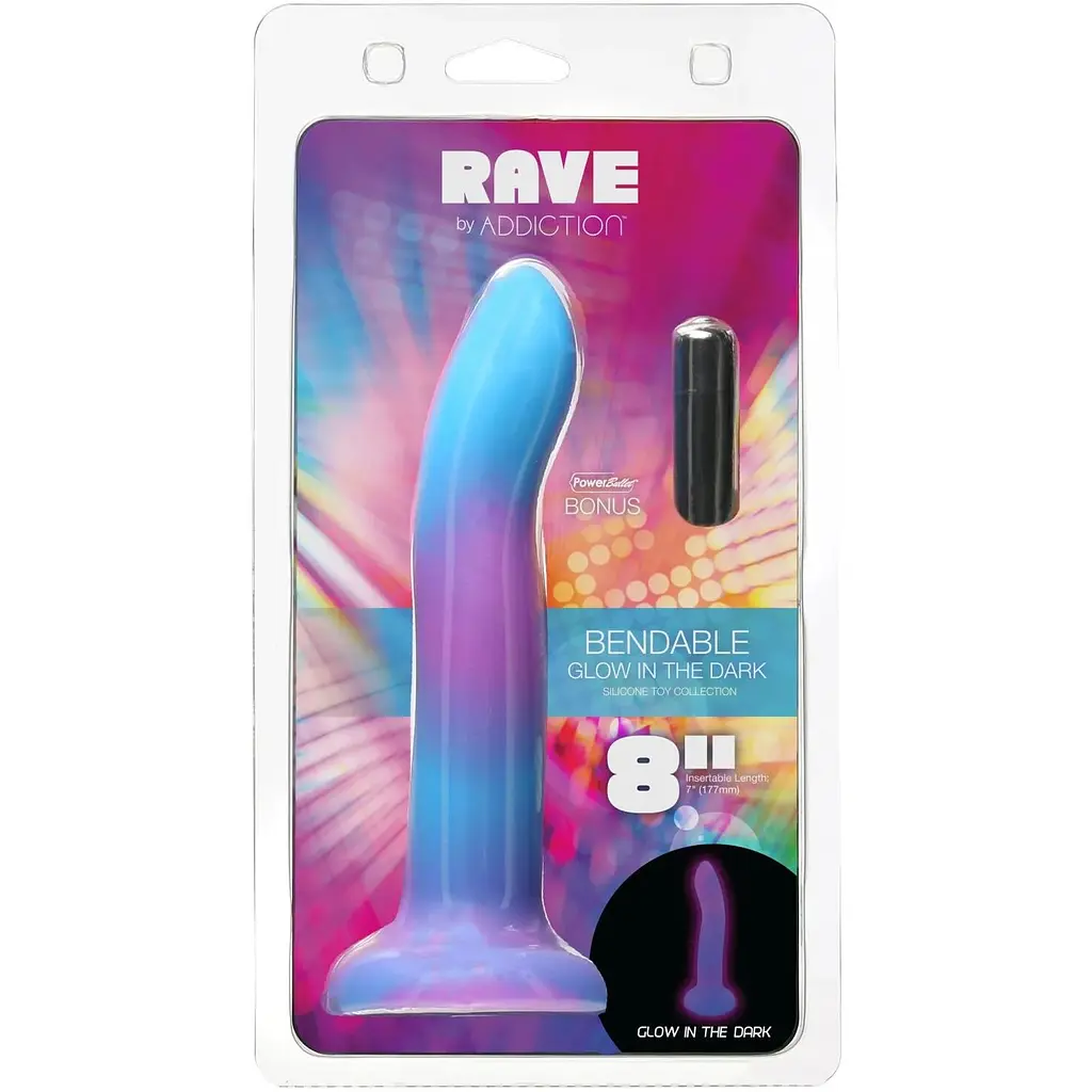 Фалоімітатор Addiction Rave 8, що світиться в темряві - фото 8