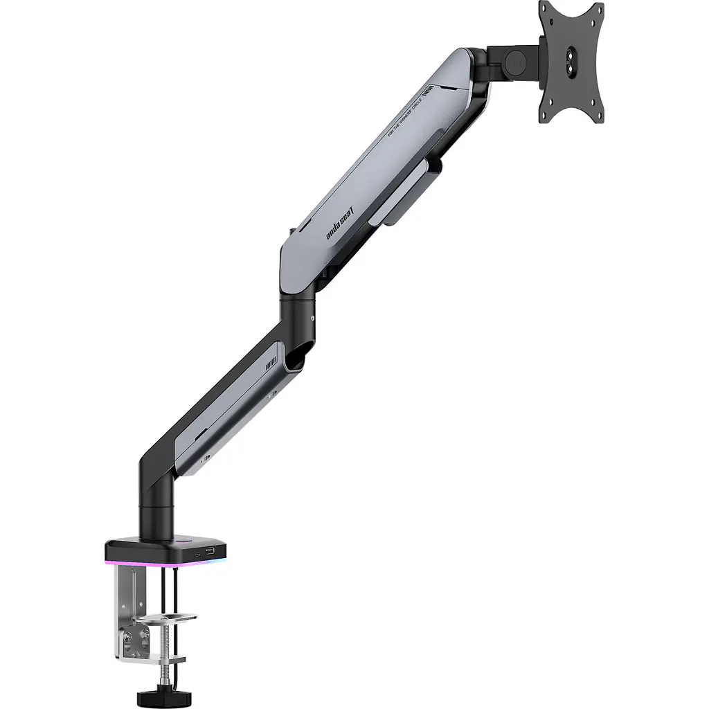 Настільне кріплення для монітора Anda Seat Stealth Pro II RGB 17''-42'' Titanium (AD-W-A9X-1S-BT) [123489] - фото 4