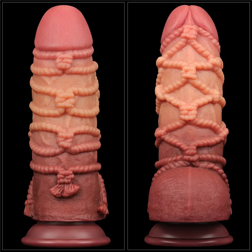 Фаллоимитатор Dual-Layered Silicone Nature Cock 9.5'' 24.5 см коричневый - фото 4