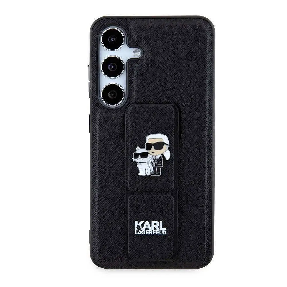 Чехол Karl Lagerfeld Saffiano Grip Stand Metal Logo Back Cover для Samsung Galaxy S24 Black (57983119532) - фото 3