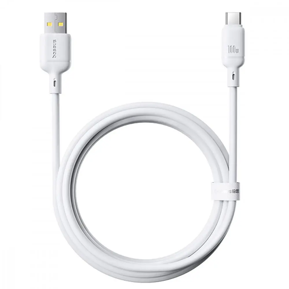 Кабель Baseus Silky Series Fast Charging Type-C 100W (2m) white (P10377703213-01) - фото 4