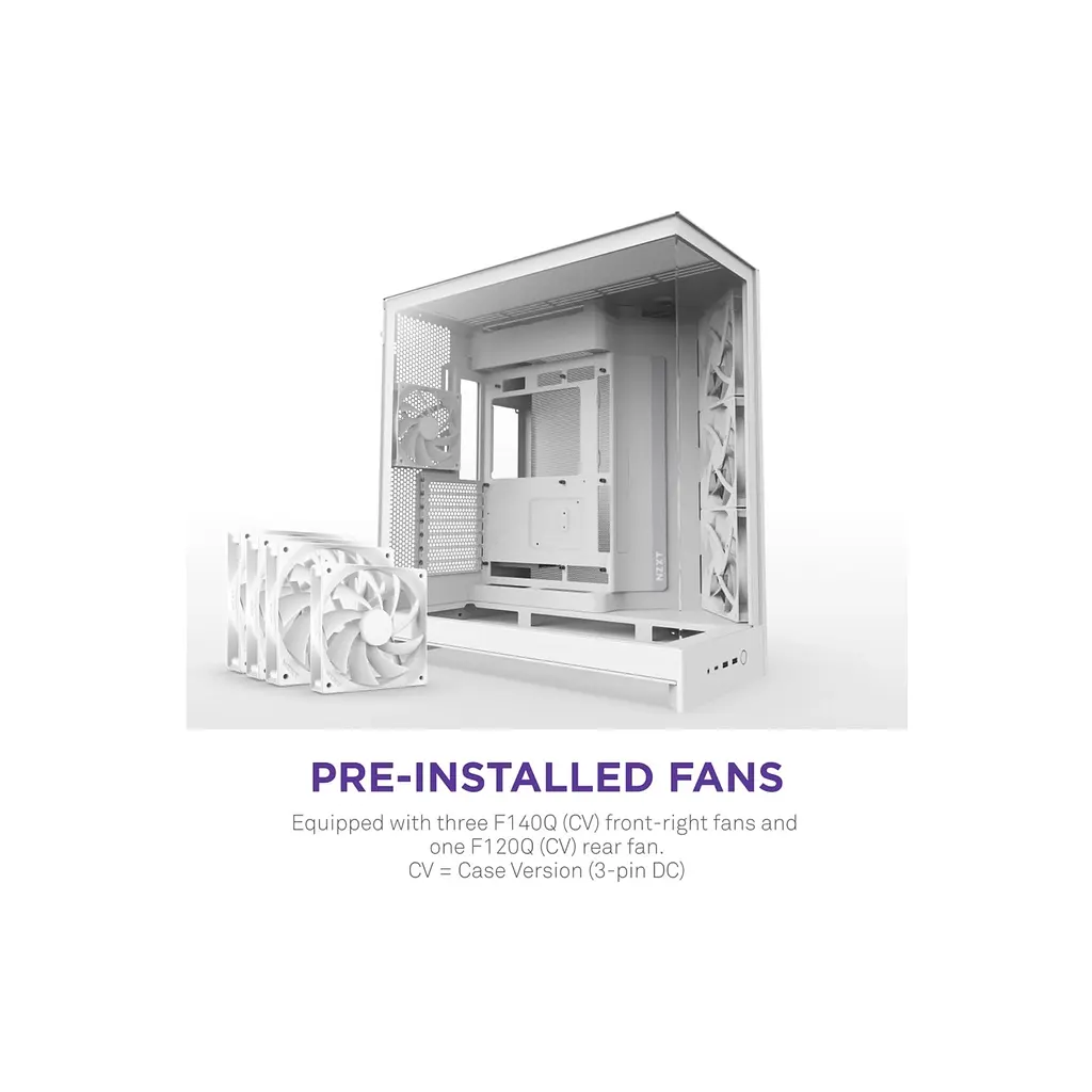 Корпус для ПК NZXT H9 Flow Dual-Chamber All White (CM-H92FW-01) - фото 3