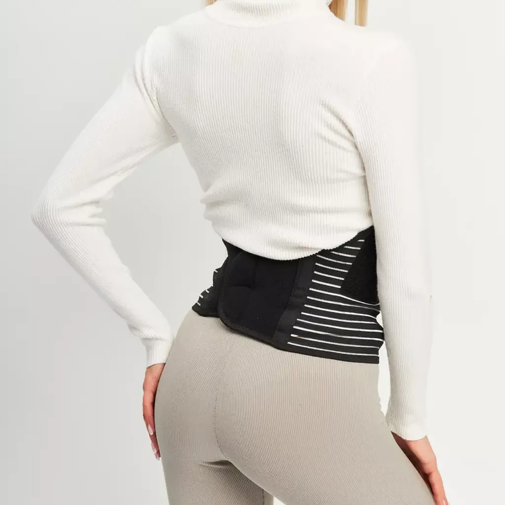 4в1 бандаж для вагітних: утягуючий до і після пологів на липучках надміцної фіксації, Розмір XL, чорний (544444641) - фото 8