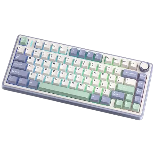 Клавіатура бездротова Aula F75 Gasket Greywood V3 RGB White (6948391208640) - фото 2