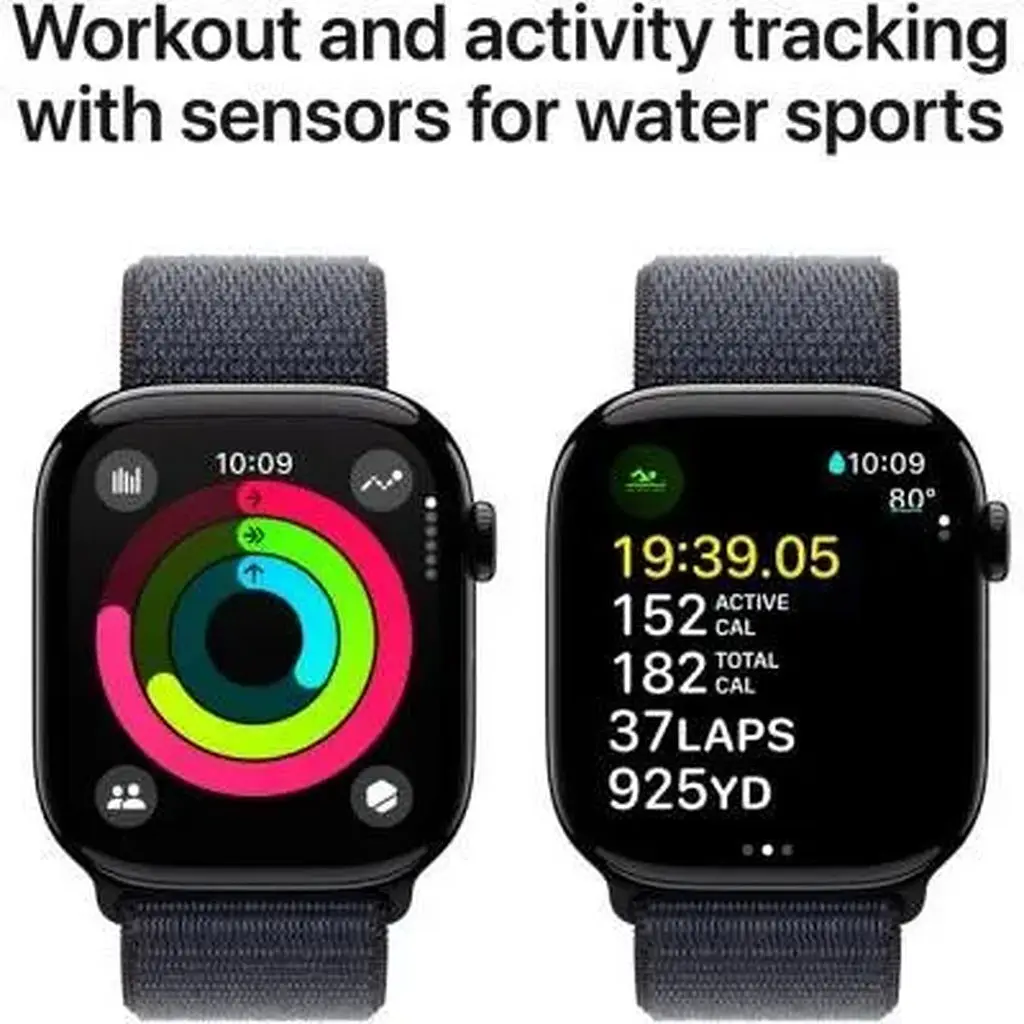 Смарт-годинник Apple Watch Series 10 GPS 46мм Jet Black Aluminum Case w. Ink Sport Loop (MWWR3) - фото 4