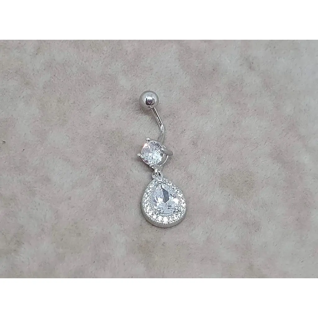 Серебряная серьга для пирсинга пупка Umax. 7000U - фото 2