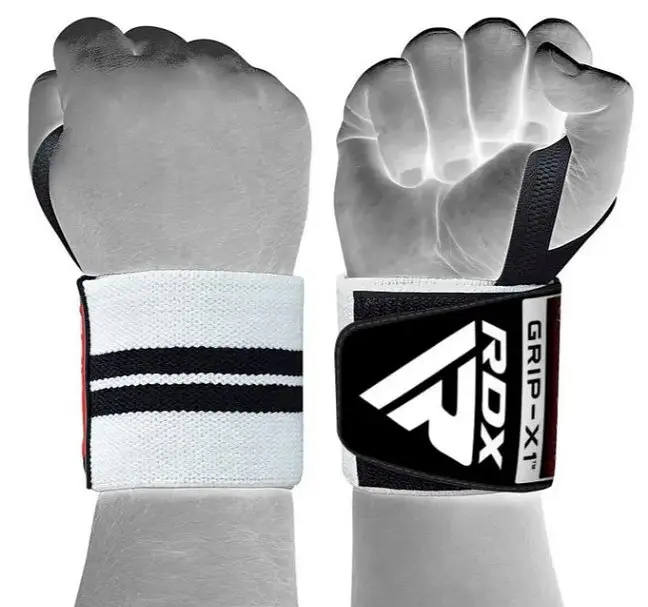 Бинти для зап'ясть (кистьові бинти) RDX W2 Gym Wrist Wraps BLACK/WHITE PLUS (WAH-W3W+) - фото 3