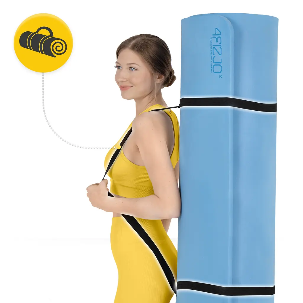 Килимок (мат) спортивний 4FIZJO TPE Gigant 200 x 125 x 2 см для йоги та фітнесу Sky Blue (P-5907739318985) - фото 8