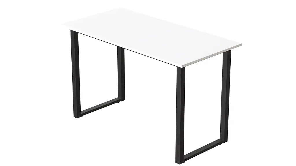 Стол письменный Кнап 2 Ferrum-decor 750x1400x700 Черный металл ДСП Белый 16 мм (FRD-106426) - фото 6
