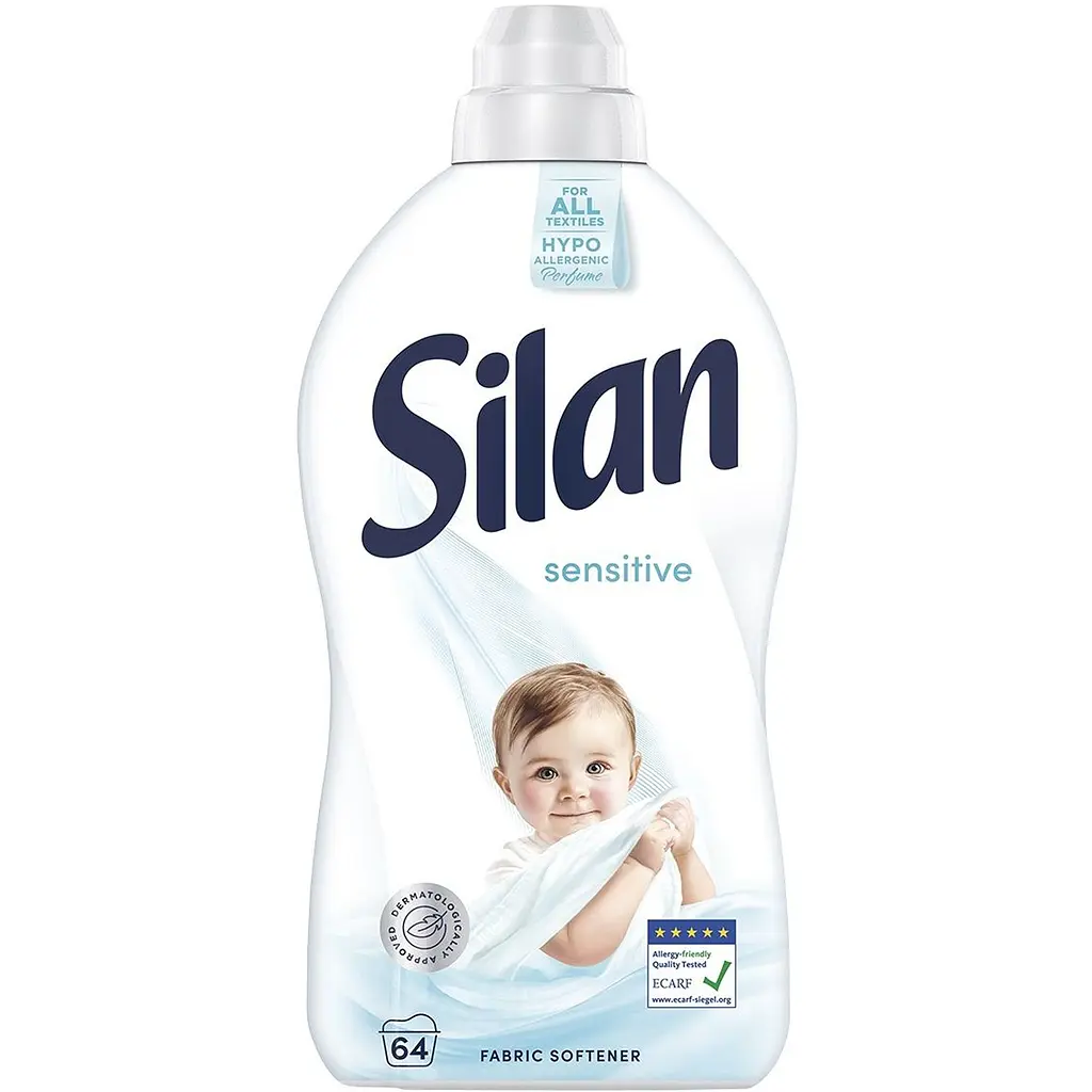 Набір: кондиціонер для білизни Silan  Sensitive 1408 мл + кондиціонер для білизни Silan Небесна свіжість 1408 мл - фото 4