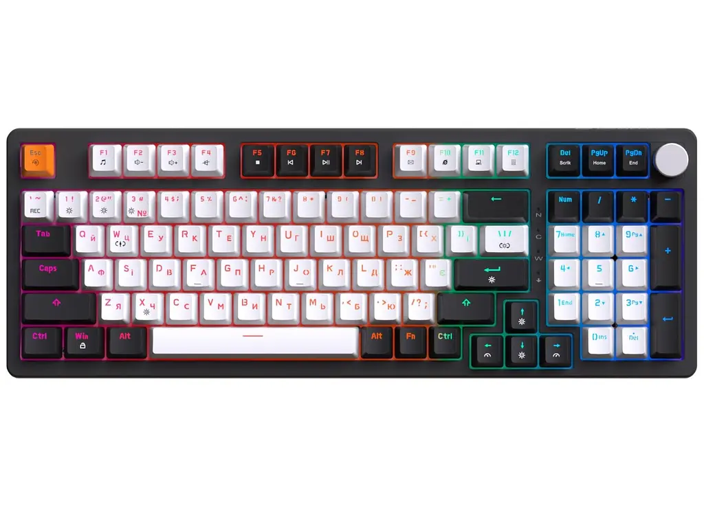 Механічна ігрова клавіатура GamePro GPMK-170 Outemu Red Switch Hot-Swap RGB Black