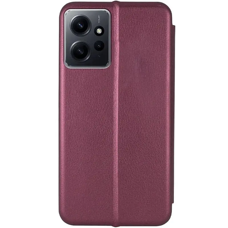 Шкіряний чохол-книжка Classy для Xiaomi Redmi Note 12 4G Бордовий - фото 2