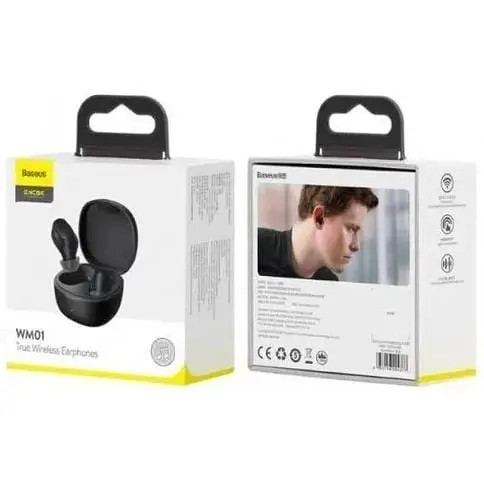 Навушники бездротові Baseus Bowie WM01 True Wireless Earphones чорні NGTW370001 - фото 7