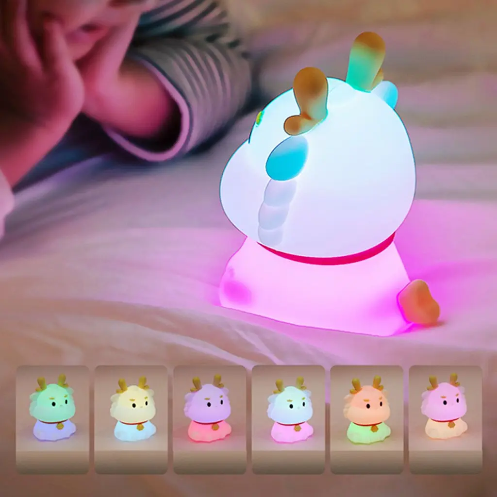 Нічний світильник Xiaomi Jinwu Can Be Rechargeable Longbao Patted The Night Light With Seven Colors (CLL0001) [173600] - фото 6
