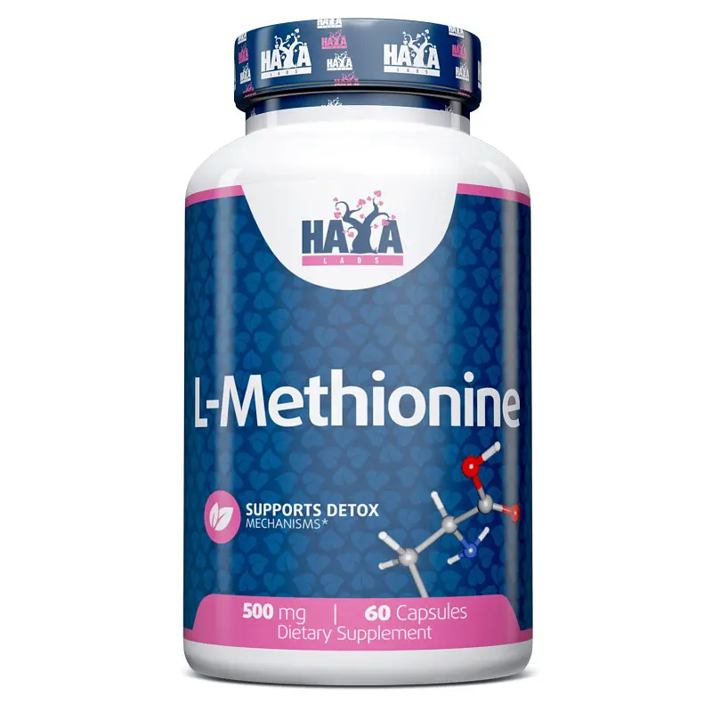 Амінокислота Haya Labs L-Methionine 500 мг 60 капсул
