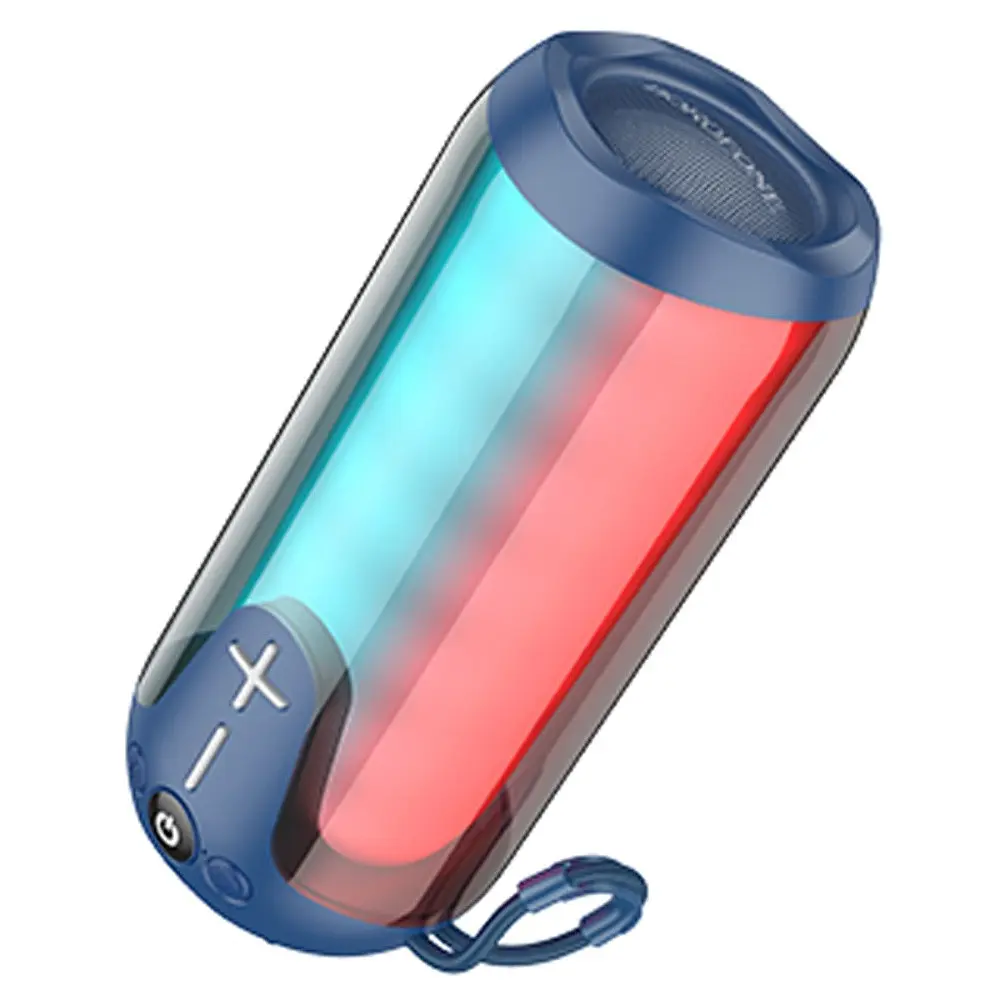 Портативна bluetooth колонка Borofone BR33 TWS з LED підсвічуванням синій - фото 2