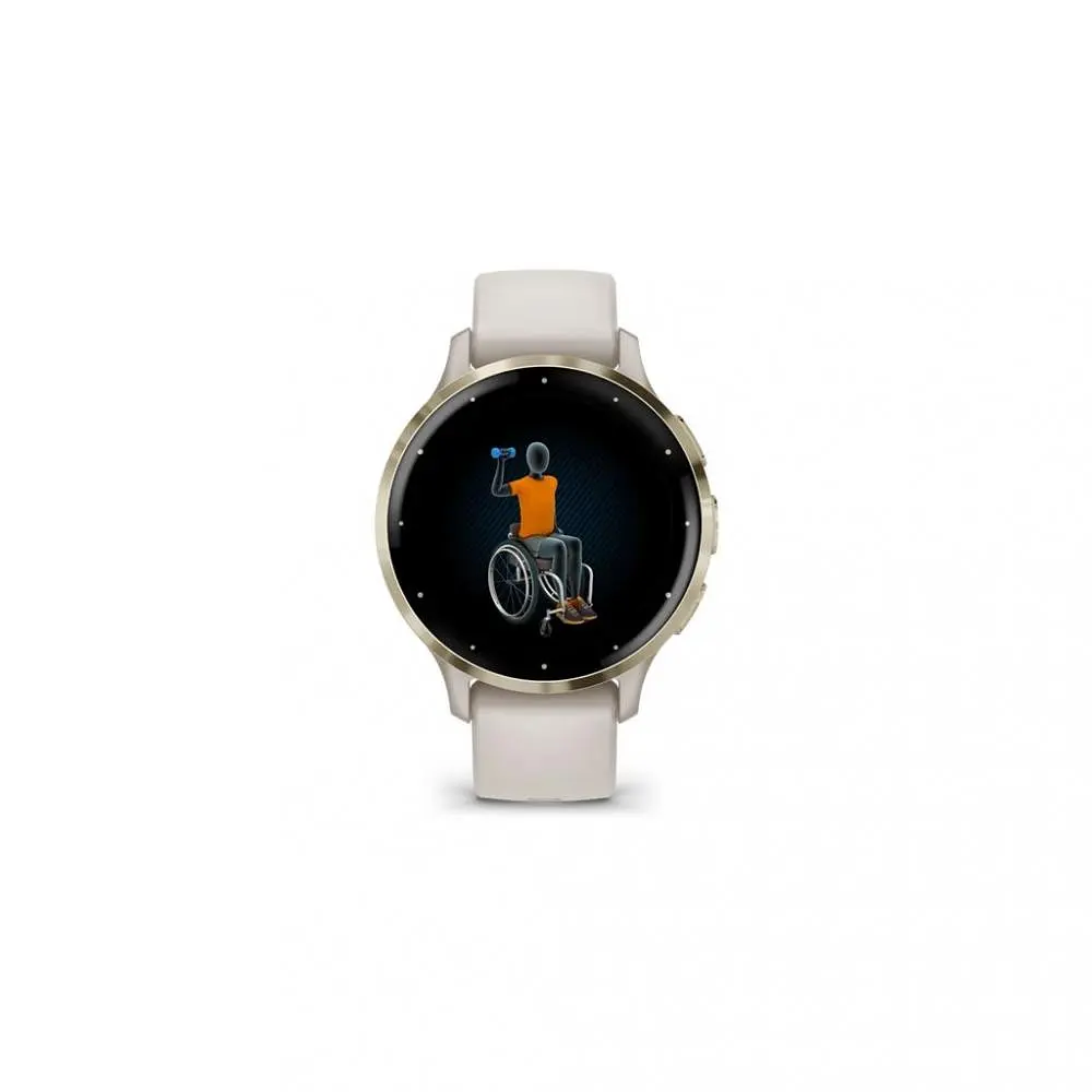 Смарт-часы Garmin Venu 3S Soft Gold S. Steel Bezel with Ivory Case and S. Band (010-02785-04) - фото 6