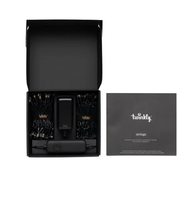 Twinkly Smart LED Гірлянда Twinkly Strings AWW 400, Gen II, IP44, довжина 32м, кабель чорний - фото 3