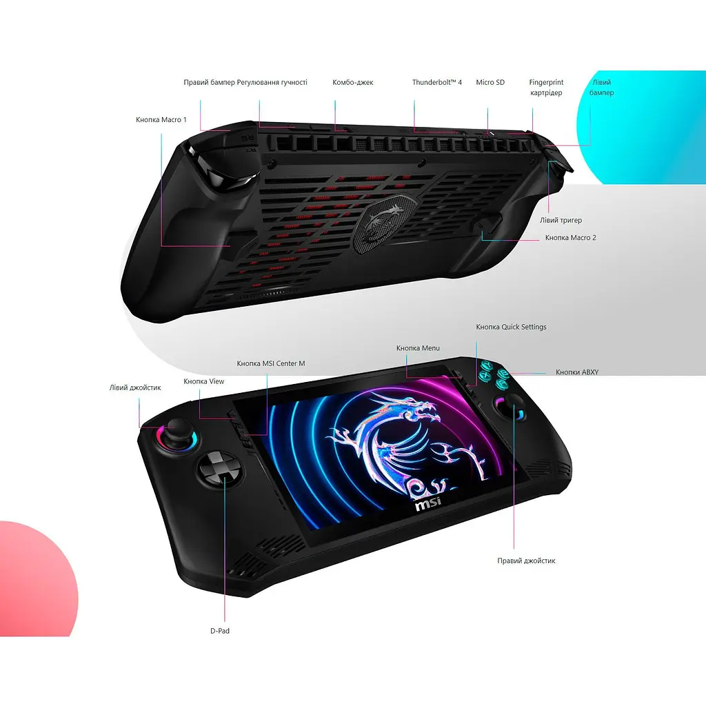 Портативна ігрова консоль MSI Claw A1M 512GB [Claw A1M-065PL] [104957] - фото 10
