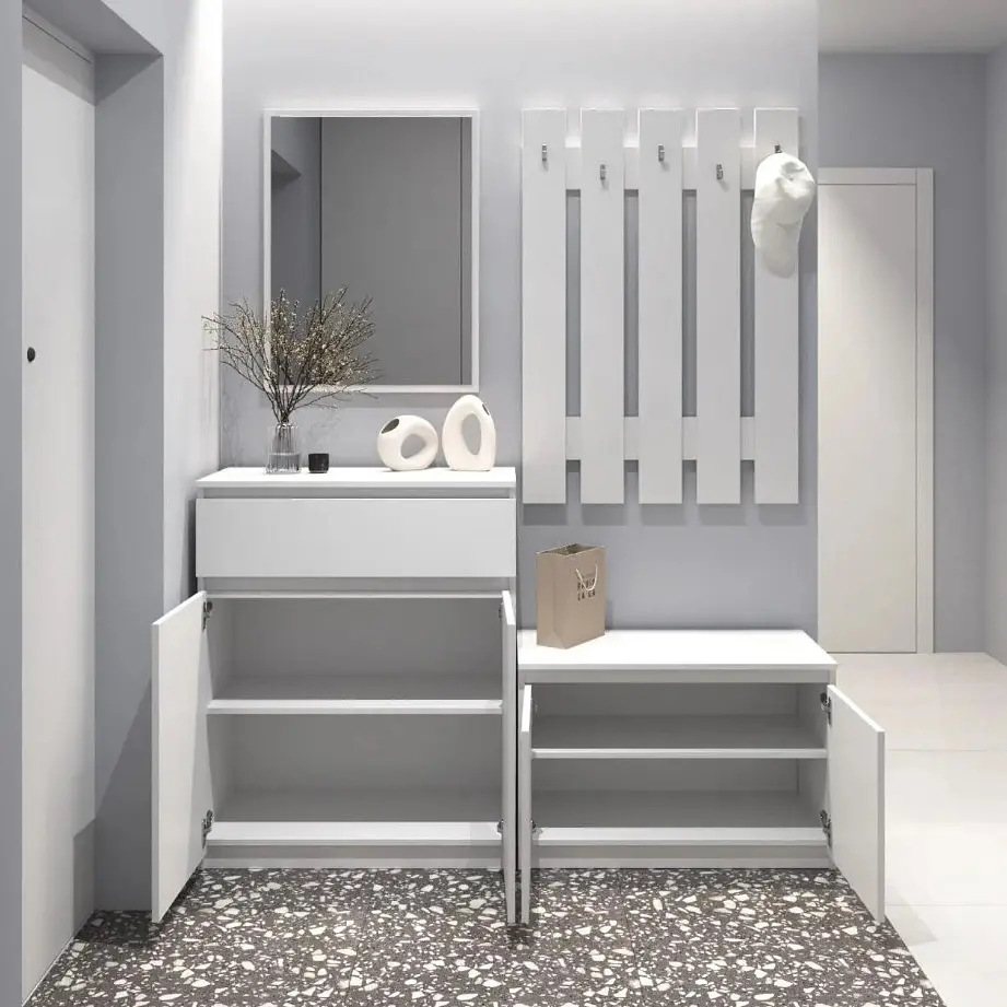 Прихожая VAYS комплект в прихожую №2 бетон-белый фасад - фото 2