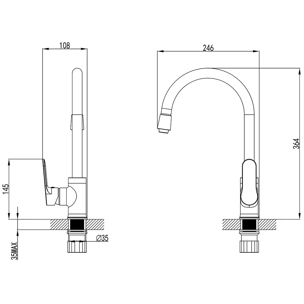 Змішувач для кухні Corso MARMORE DB-4B138C - фото 5