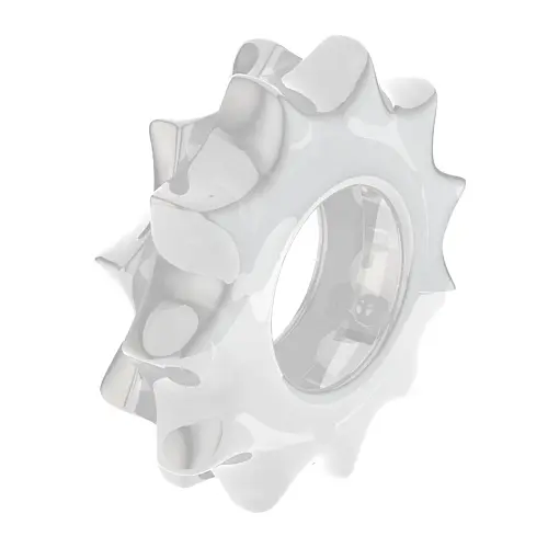 Рельєфне ерекційне кільце Lovetoy Power Plus Cockring Clear, 1.7 см (прозорий) - фото 2