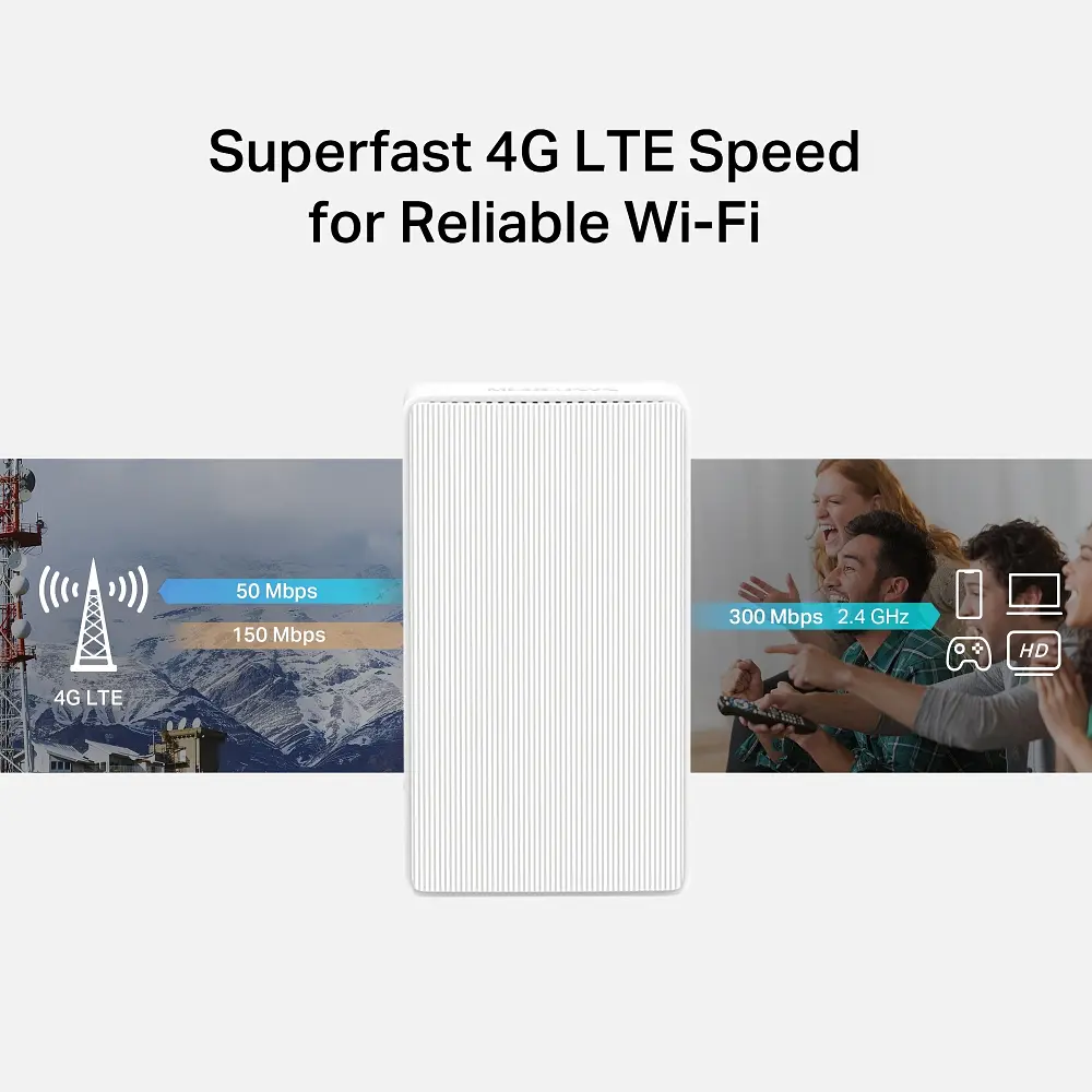 Маршрутизатор MB112-4G N300, 4G/LTE, 1xFE LAN, 1xFE WAN Mercusys teh0017316 - фото 4