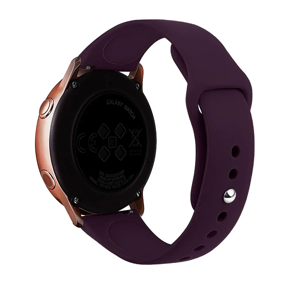Ремінець Silicone 20 mm Watch Active/Galaxy S4 42 mm/Gear S2/Xiaomi Amazfit Фіолетовий - фото 2