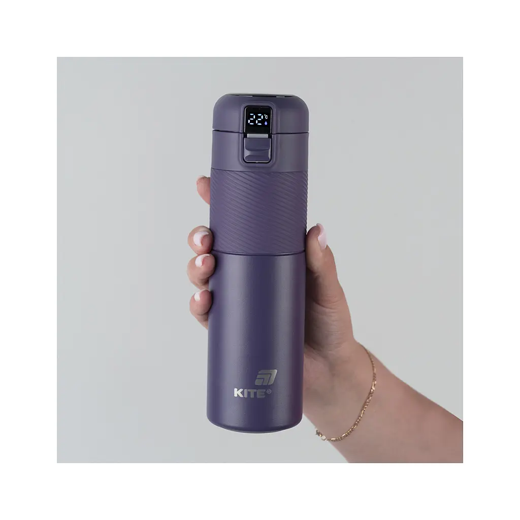 Термокружка Kite 1227 з термодатчиком 450 мл фіолетовий (K25-1227-3) - фото 6