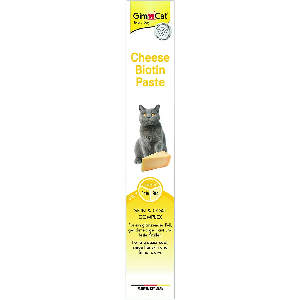Паста для кошек GimCat Cheese Biotin Pasta 100 г (G-401010) - фото 2