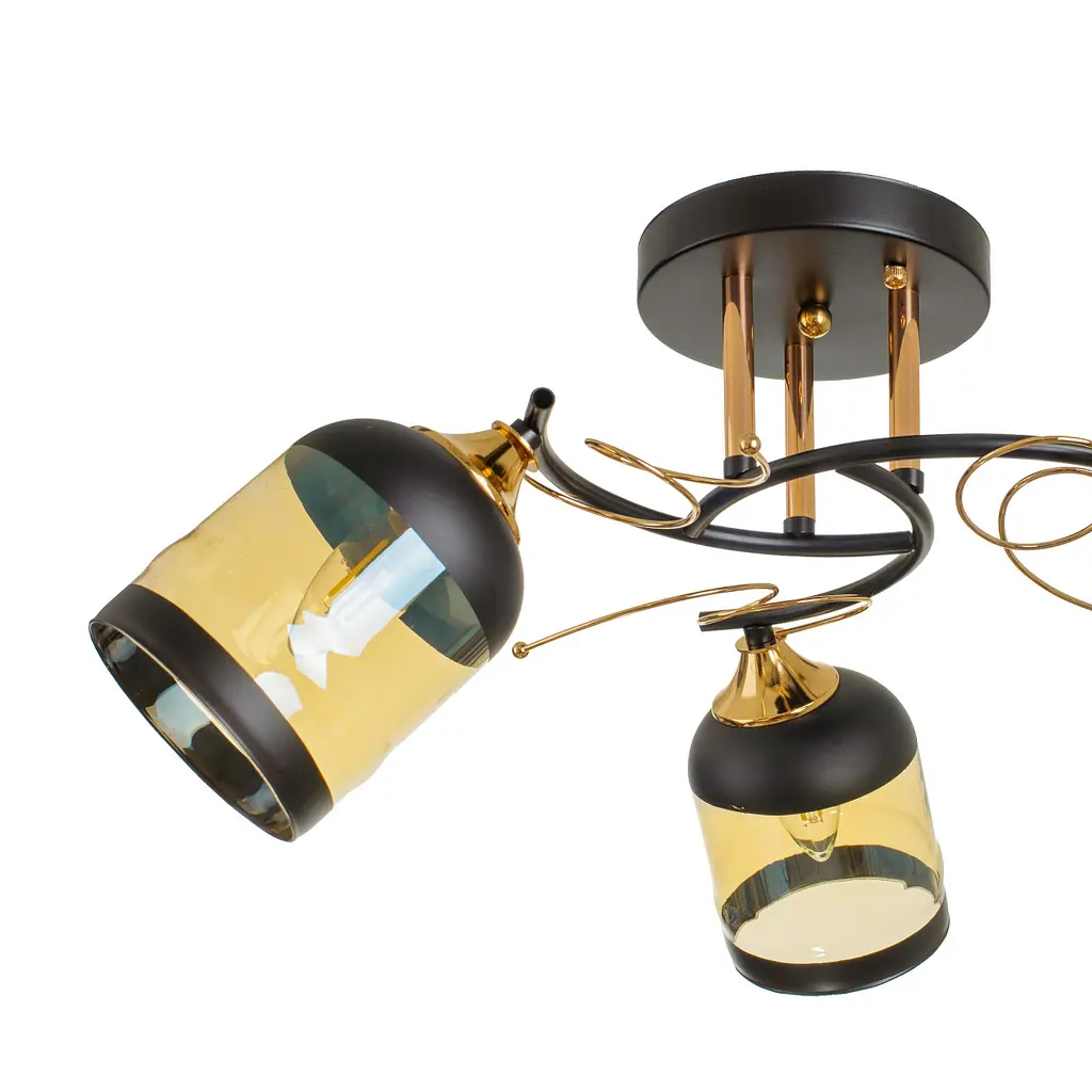 Люстра потолочная Brille в спальню E27 60W BK (LK-706S/3) - фото 7