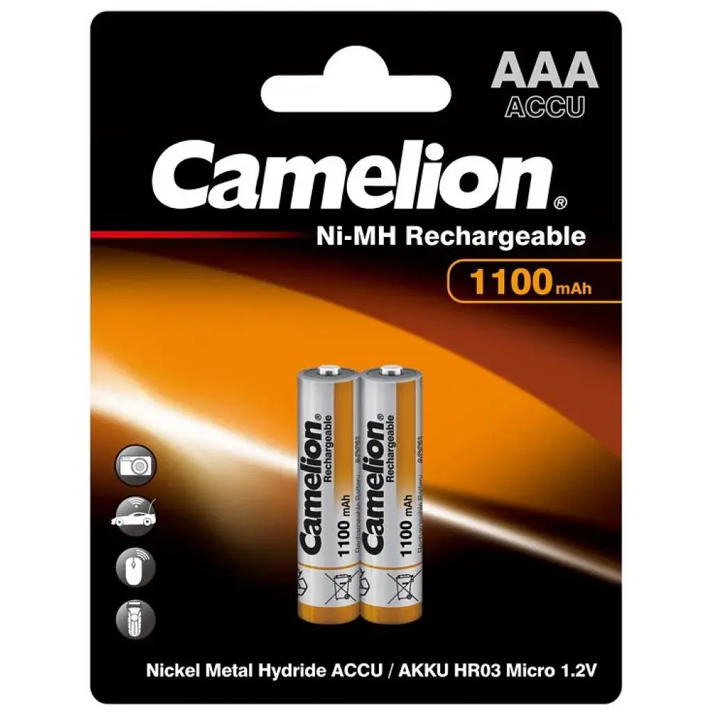 Акумулятор Camelion AAA 1100mAh Ni-MH x 2 R03-2BL (NH-AAA1100BP2)