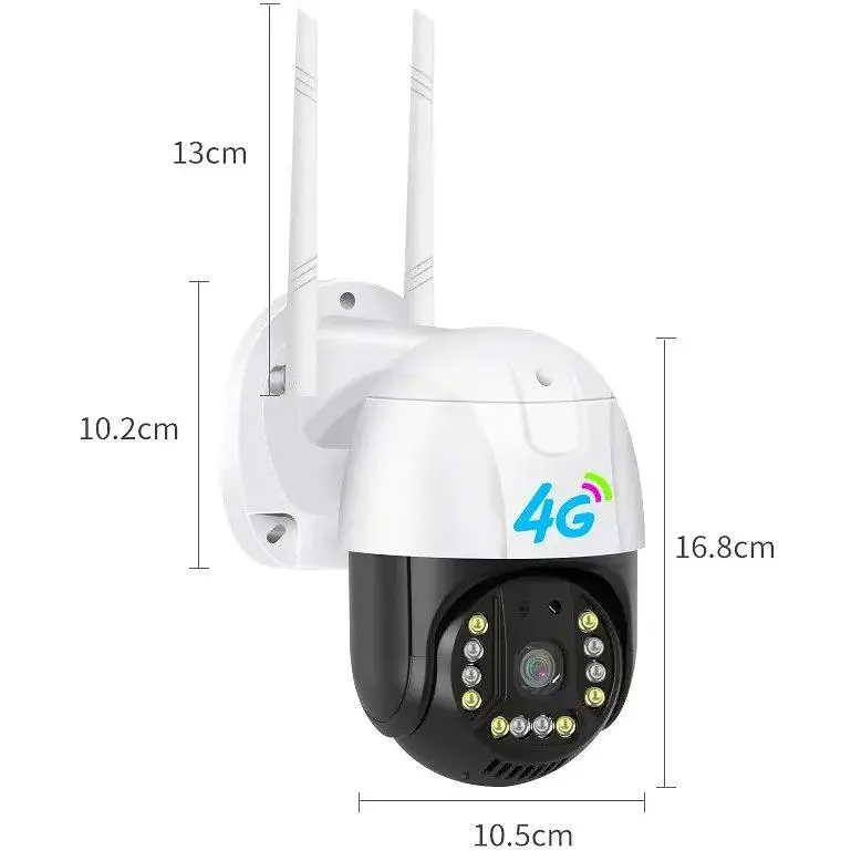 IP камера відеоспостереження RIAS P20 v380 APP Wi-Fi 3MP 4G вулична з віддаленим доступом White - фото 4