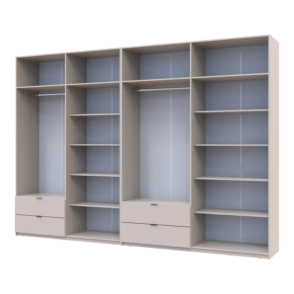 Шафа для одягу Doros Лукас Кашемір 4+4 ДСП 340х50х240 (42005140) - фото 3