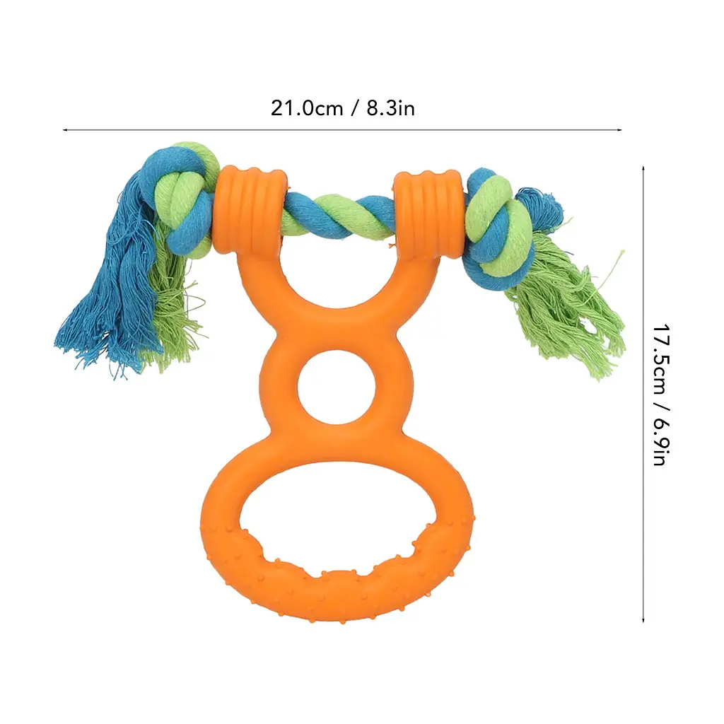 Іграшка-канат для собак Derby Dog Rope Toy with TPR Tug Handle - фото 2