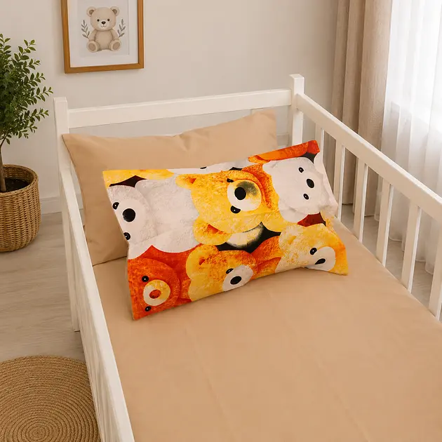 Комплект постільної білизни MirSon бязь LITTLE KIDS Teddy Honey 110 x 140 см (2200013681724) - фото 2