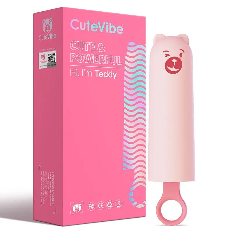 Вібратор CuteVibe Teddy Pink (Black Dildo) CuteVibe SO6547 92686 - фото 2
