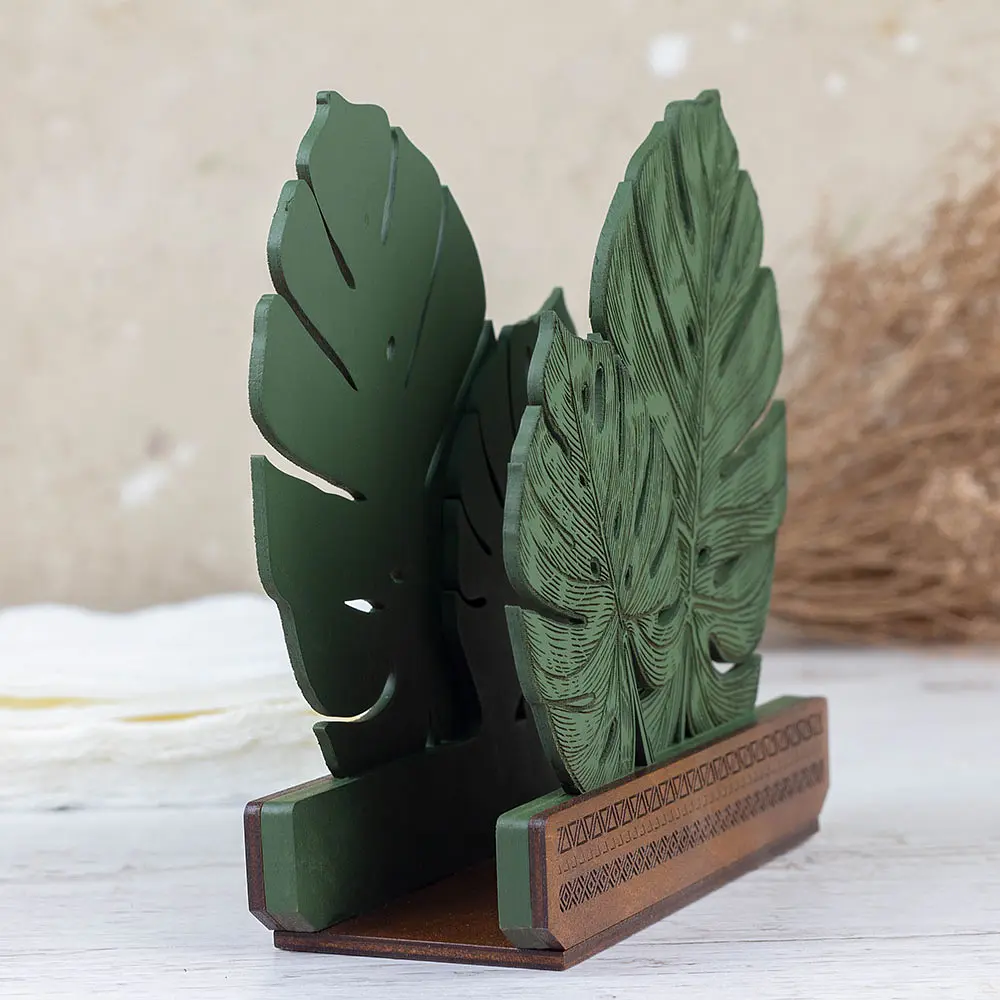 Деревянная салфетница VANZA MONSTERA - фото 10