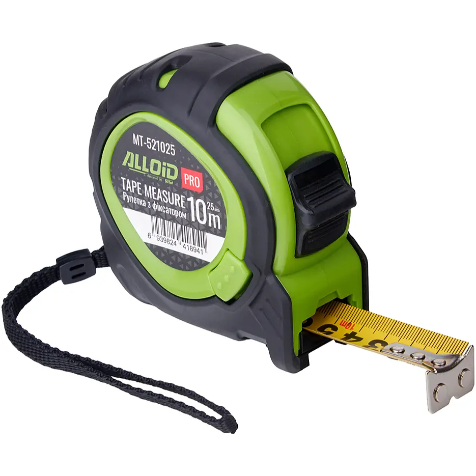 Рулетка з фіксатором Alloid Pro 10 м 25 мм (MT-521025) - фото 2