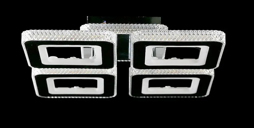 Сучасна стельова LED-люстра LT8010/4 LED (CH) - хром, 240 Вт, діаметр 52 см, від 13 до 20 м2 - фото 5