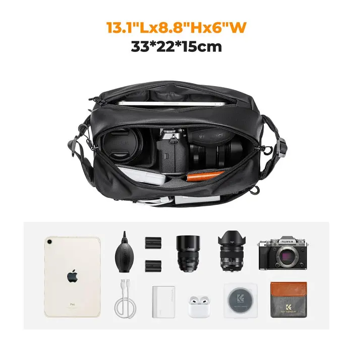 Фотосумка K&F Concept Alpha Camera Sling Bag Чорний, 10L (KF13.157V1) - фото 2