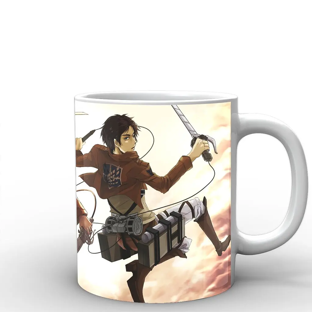 Кружка GeekLand Атака Титанов Attack on Titan битва AT.02.009 330 мл белая - фото 2