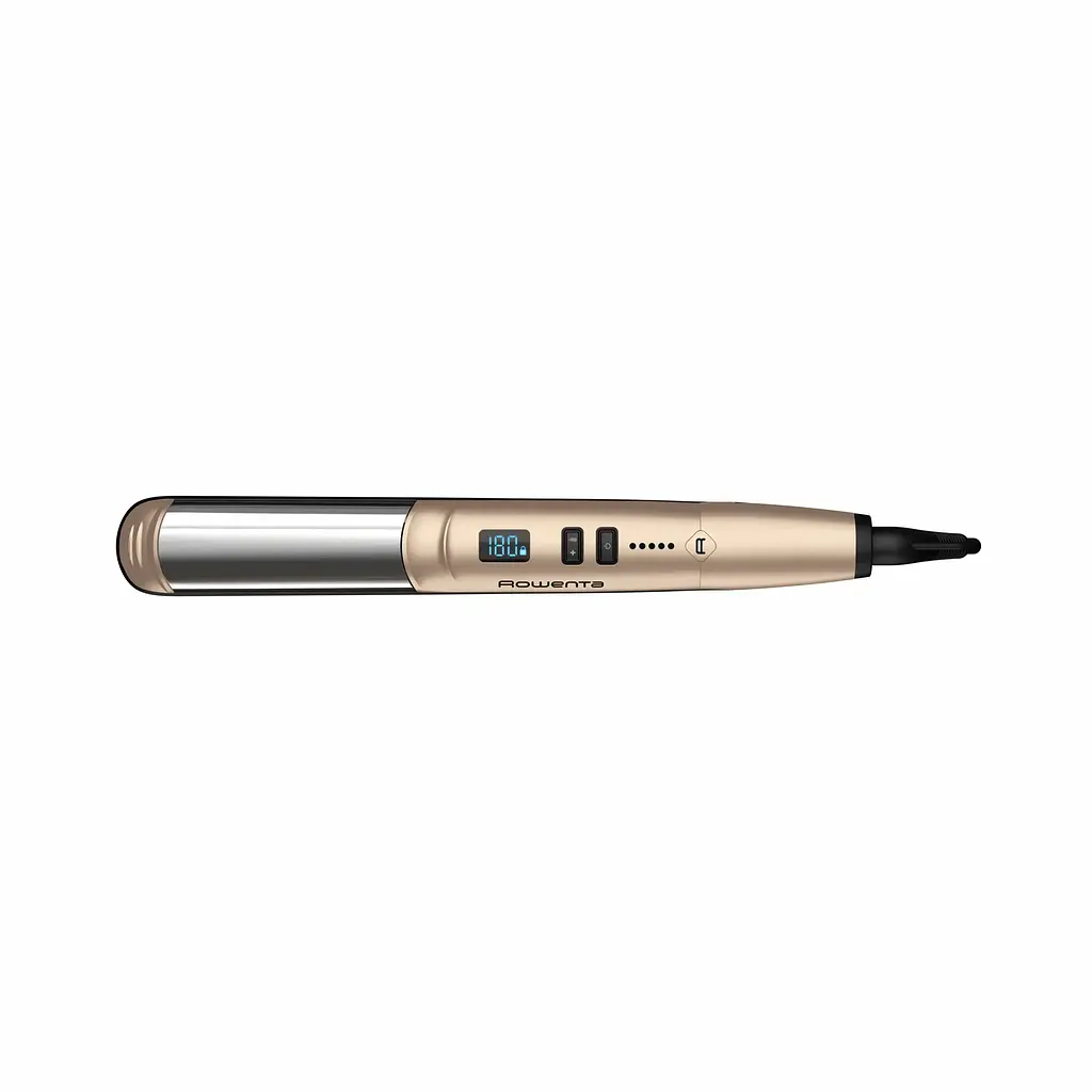 Випрямляч Rowenta Glam & Shine 2 в 1, температурних режимів 8, 140-210С, дисплей, кераміка, золотий - фото 2