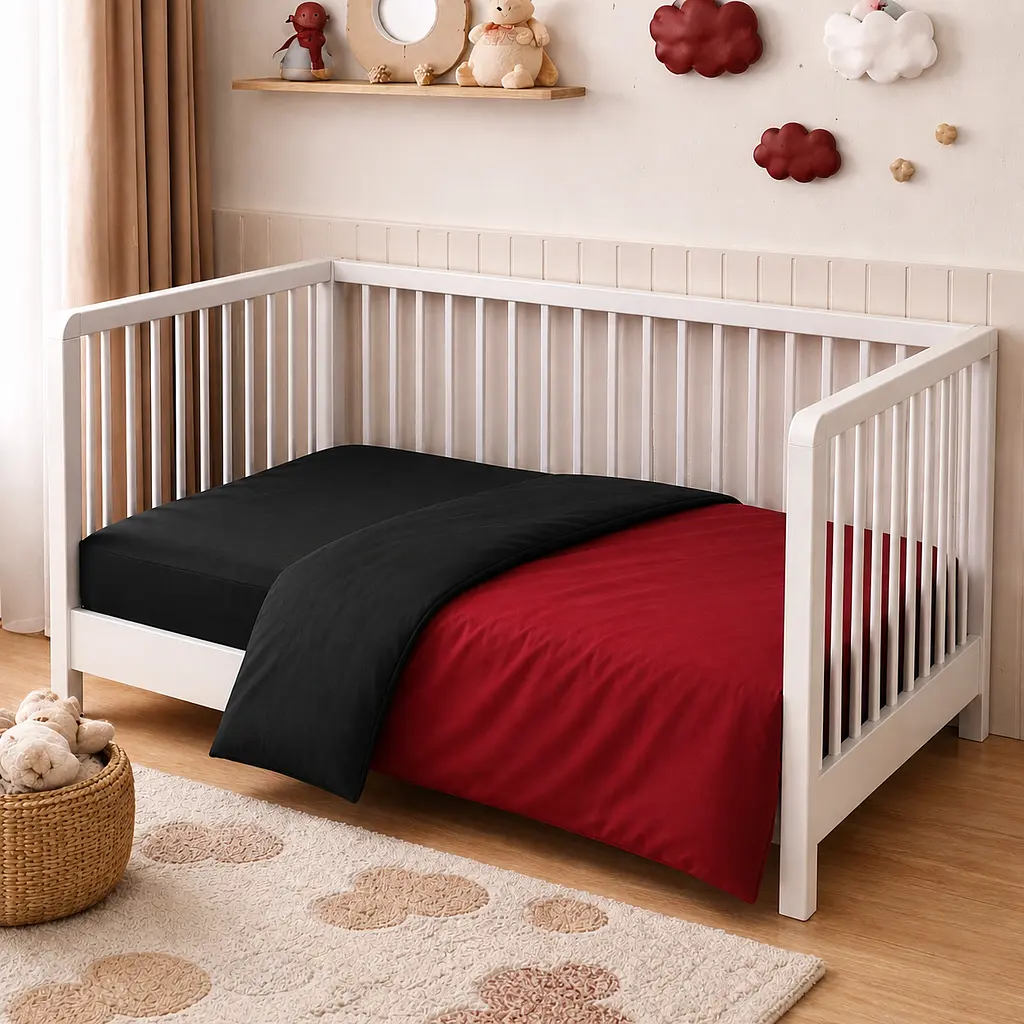 Дитяча постільна білизна MIRSON BABY фланель Black/Red 110х160см (2200012799772) - фото 9