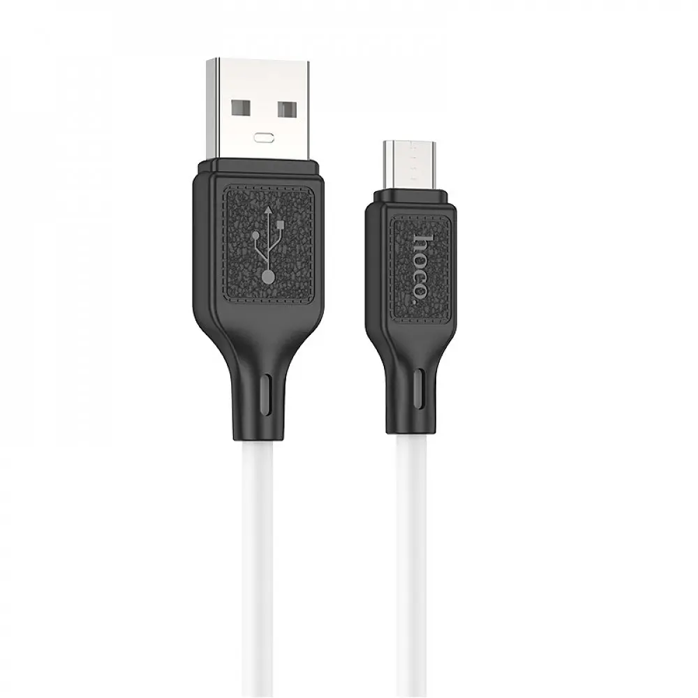 Кабель HOCO X90 Cool silicone charging data cable for Micro белый